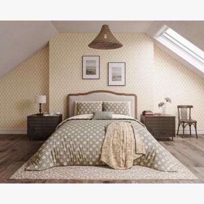 Downtown Helena Springfield Woodland Trellis Duvet Set - Graphite/Copper - Double