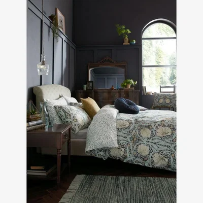 Downtown William Morris At Home Pimpernel Duvet Set - Indigo - Super King