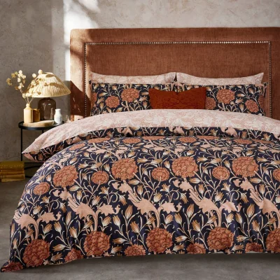 Downtown William Morris At Home Wild Tulip Duvet Set - Copper - King