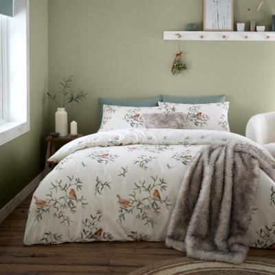 Downtown Catherine Lansfield Snowy Penguin Brushed Cotton Duvet Set - King In White