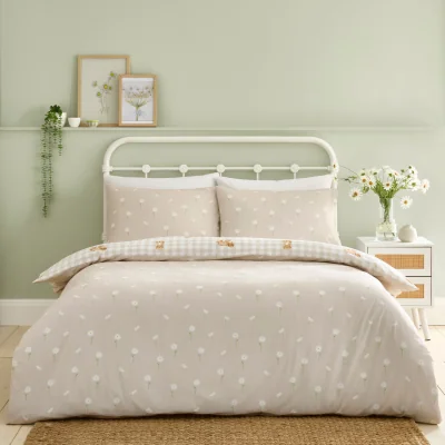 The Range Daisy Doodle Duvet Set - Natural / King