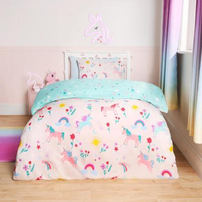 The Range Unicorn Magic Reversible Duvet Set - Pink / Single