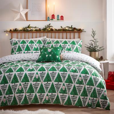 The Range HIDEANDSEEKSANTA Christmas Duvet Set - Green / Superking