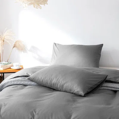 The Range Duvet Cover With Pillowcase Bedding Ventilation Soft - Dark Gray