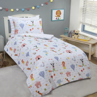 The Range Luxury Easy Care Circus Reversible Duvet Cover With Pillowcases - Multicolour