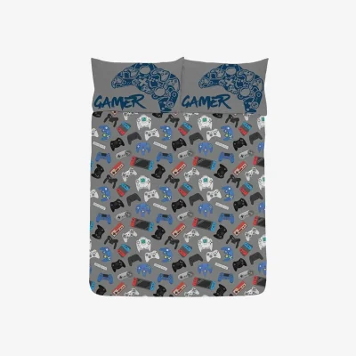 The Range Floso Gamer Game Controller Reversible Duvet Set - Multicoloured / Single