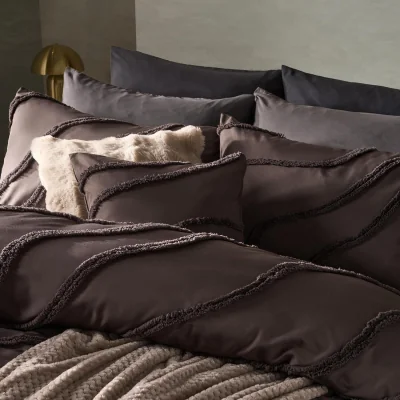 The Range OHS Tufted Contour Duvet Set - Coffee / 1.28kg