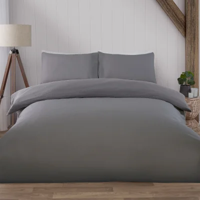 The Range Cool Touch Cotton Duvet Set - Grey / Superking