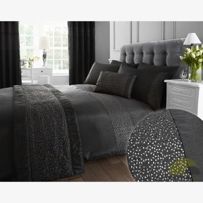 The Range Glitz Sequined Duvet Cover Bedding Set - Black