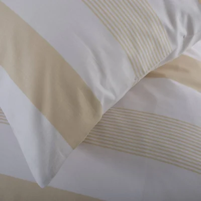 The Range Next Stripe Cotton Duvet Set With Modern Minimal Border Design