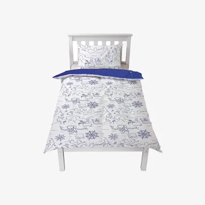 The Range Peter Pan Reversible Duvet Set - Blue/Black/White