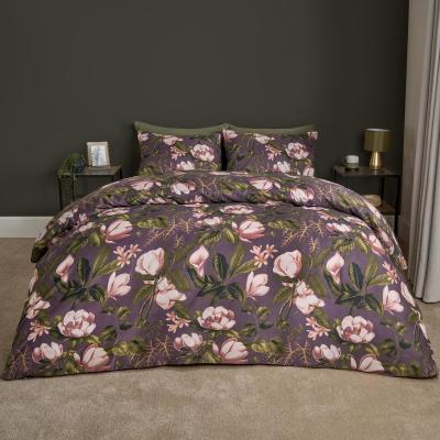 The Range Floral Print Reversible Duvet Set - Mauve