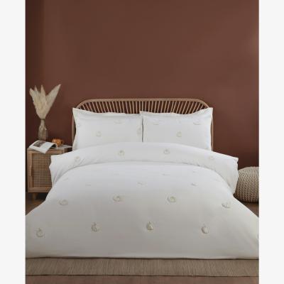 The Range Pumpkin Duvet Cover and Pillowcase Set - White / Superking
