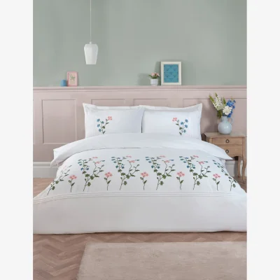 The Range Gardenia Floral Polycotton Duvet Cover Set with Pillowcase - Multi / Superking