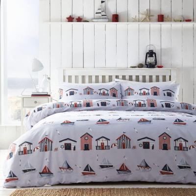 The Range Fun Beach Huts Easycare Polycotton Duvet Set - Multi / 1.02kg / 2 Pillowcases