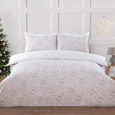 The Range Mistletoe Wishes Duvet Set - Natural / Double