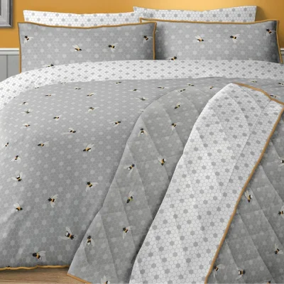 The Range Bellissimo Bees Duvet Set - Grey / King