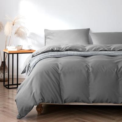 The Range Duvet Cover With Pillowcase Bedding - Light Gray / Machine Wash