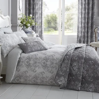 The Range Toile Grey Duvet Set - Grey / King