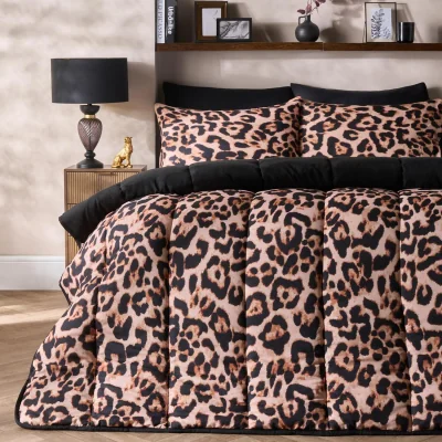 The Range OHS Leopard Print Coverless 10.5 Tog Duvet Set - Natural / 3kg