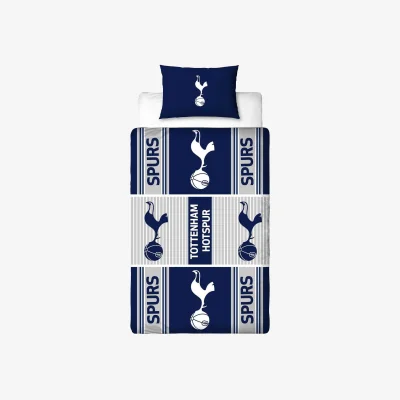 The Range Tottenham Hotspur FC Crest Reversible Duvet Set - Navy Blue/White / Double