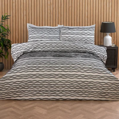 The Range Marina Tufted Duvet Set - Black / Superking