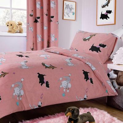 The Range Pups Duvet Set - Pink / Double