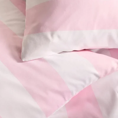 The Range OHS Stripe Print Duvet Set - Pink/White / 0.8kg