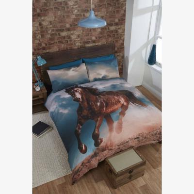 The Range Shadow Horse Photographic Duvet Cover Bedding Set - Black