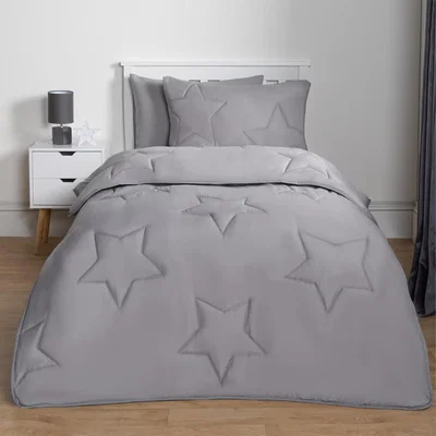 The Range Star Quilted 7.5 Tog Duvet Set - Grey / Single