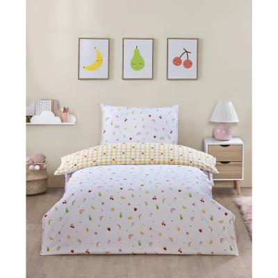 The Range Summer Fruits Duvet Cover and Pillowcase Set - White