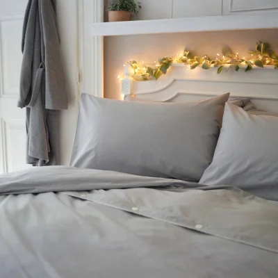 The Range Deyongs Southwick King Duvet Set - Grey, 144 TC Polycotton - Grey