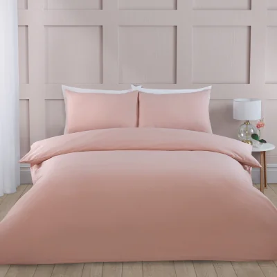 The Range Cotton Duvet Set - Blush / Superking