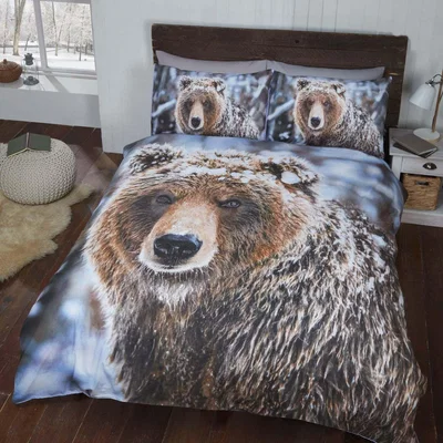 The Range Big Bear Polycotton Duvet Set With Pillowcase - Multicolor / Double