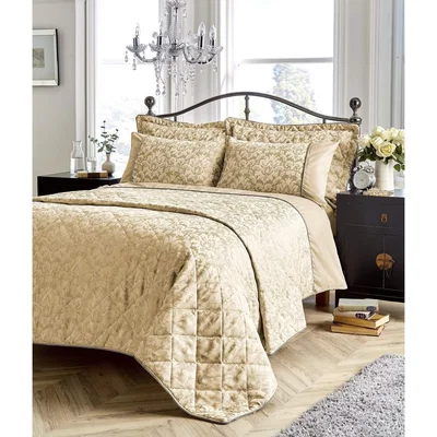The Range Savoy Woven Jacquard Duvet Set - Gold / Single