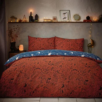 The Range WITCHYVIBES Reversible Duvet Set - Rust / King