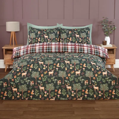 The Range Kingswood Duvet Set - Green / Single