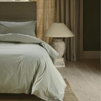 The Range Organic Cotton Original Percale Finish Bedding Set - Sage Green