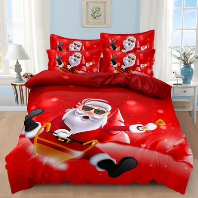 The Range Rock on Santa Christmas Duvet Set - Red