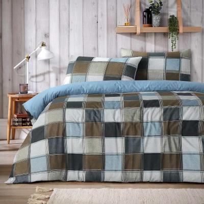 The Range Glencoe Check Duvet Set - Natural / King