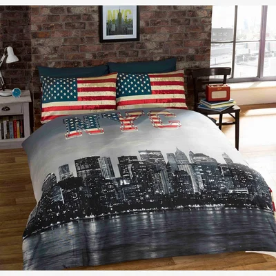 The Range NYC Polycotton Duvet Set With Pillowcase - Multicolor / Single