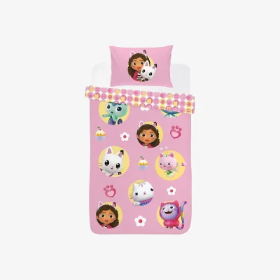 The Range Gabby's Dollhouse Reversible Gabby and Friends Duvet Set - Multicoloured / Single