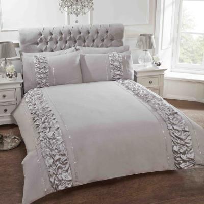 The Range Provence Polycotton Duvet Set With Pillowcase - Grey / Single