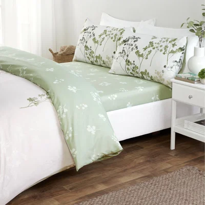 The Range Shadow Floral Microfibre Polyester Complete Duvet Set With Pillowcase - Multicolor / King