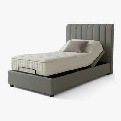 The Range Geneva Adjustable Electric Mobility Bed Set  - Grey  / Single