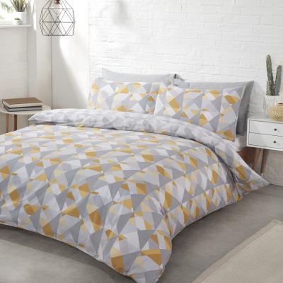 The Range Soho Geometric Duvet Cover and Pillowcase Set - Ochre