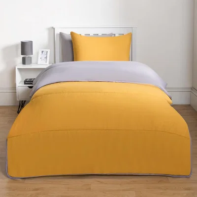 The Range Coverless 10.5 Tog Soft Duvet Set - Ochre Yellow / King / 2.88kg