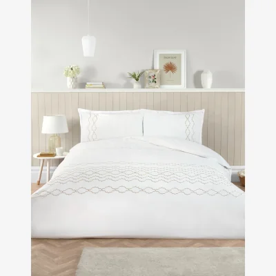 The Range Modena Geo Polycotton Duvet Cover Set with Pillowcase - Multi / Double