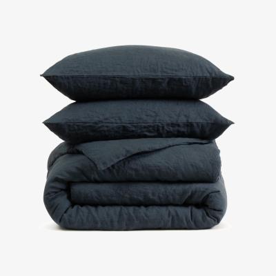 The Range Linen Bedding Set Belgian French Flax Woven in Portugal - Fjord / Double