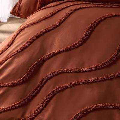 The Range OHS Tufted Contour Duvet Set - Rust / 0.83kg